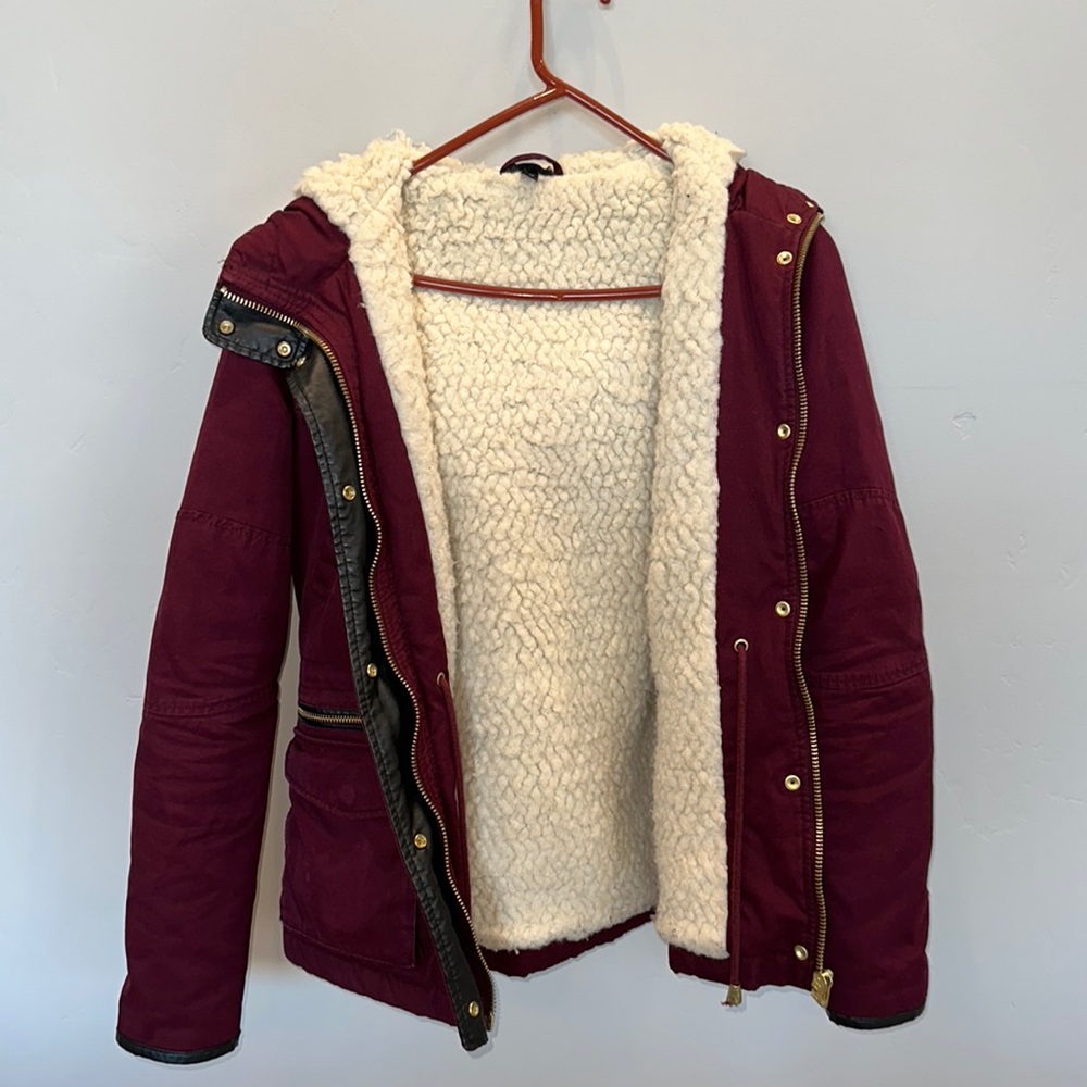 Topshop women’s hooded jacket. Size 2.